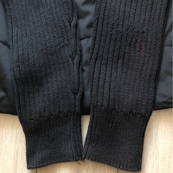 Denver Hayes Running Puffer Jacket with Ribbed Sleeves in Black Size L - Picture 12 of 12